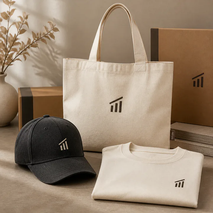 Coordinated merchandise showing design and operations work